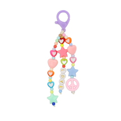 Plastic Colorful Bead Keychain