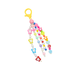 Plastic Colorful Bead Keychain