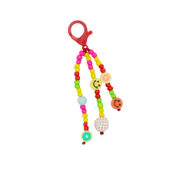 Plastic Colorful Bead Keychain