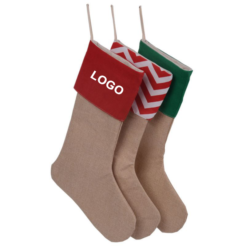 Burlap Christmas Stockings