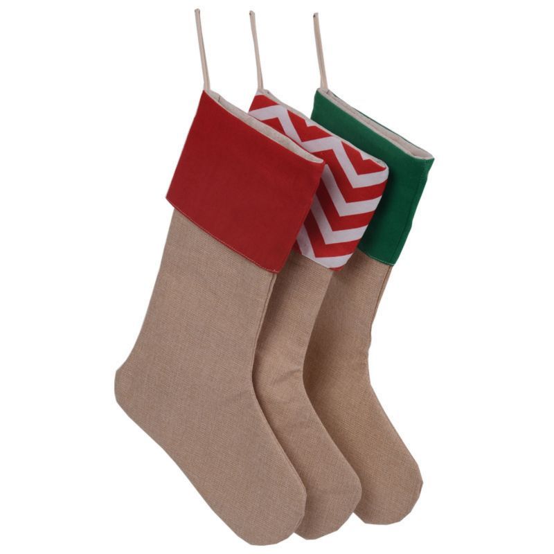 Burlap Christmas Stockings