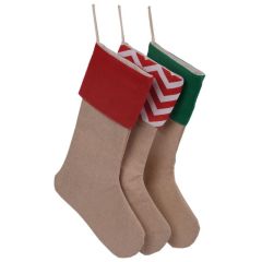 Burlap Christmas Stockings