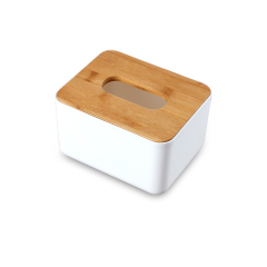 Tissue Holder with Bamboo Wood Lid