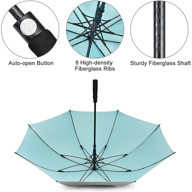 Auto Open Double Layer Compact Two Tone Umbrella