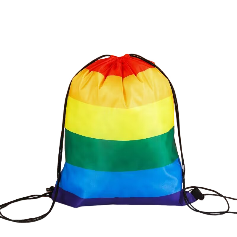 Rainbow Drawstring Backpack