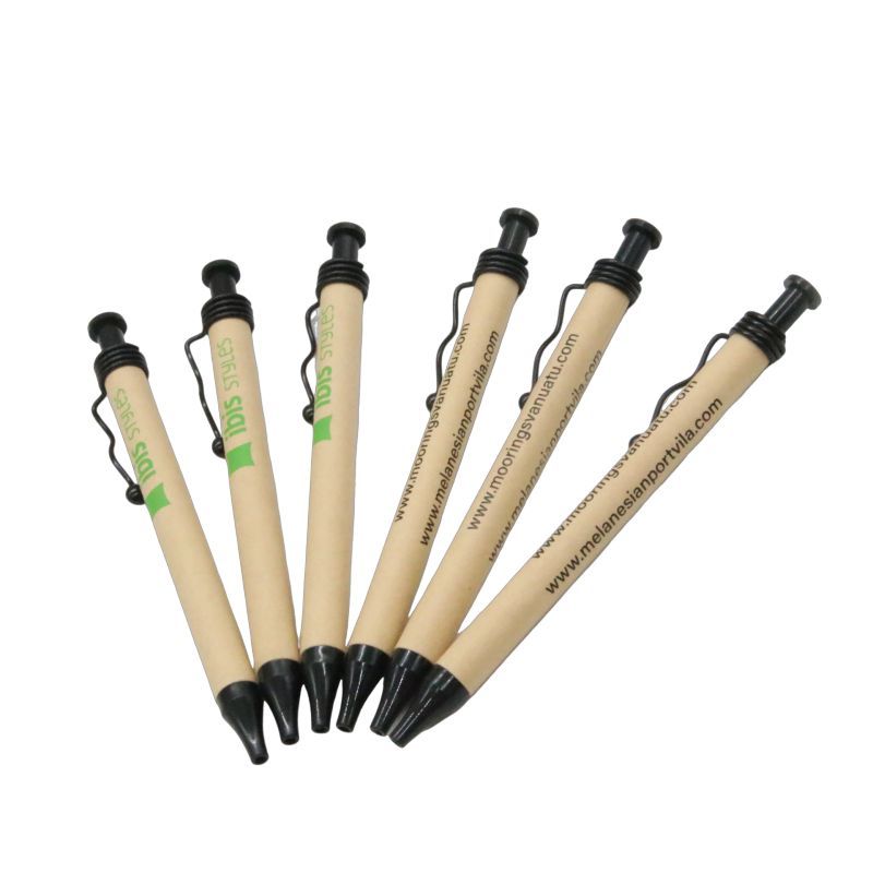 Retractable Kraft Paper Ballpoint Pen