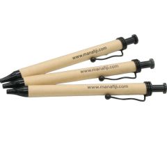 Retractable Kraft Paper Ballpoint Pen