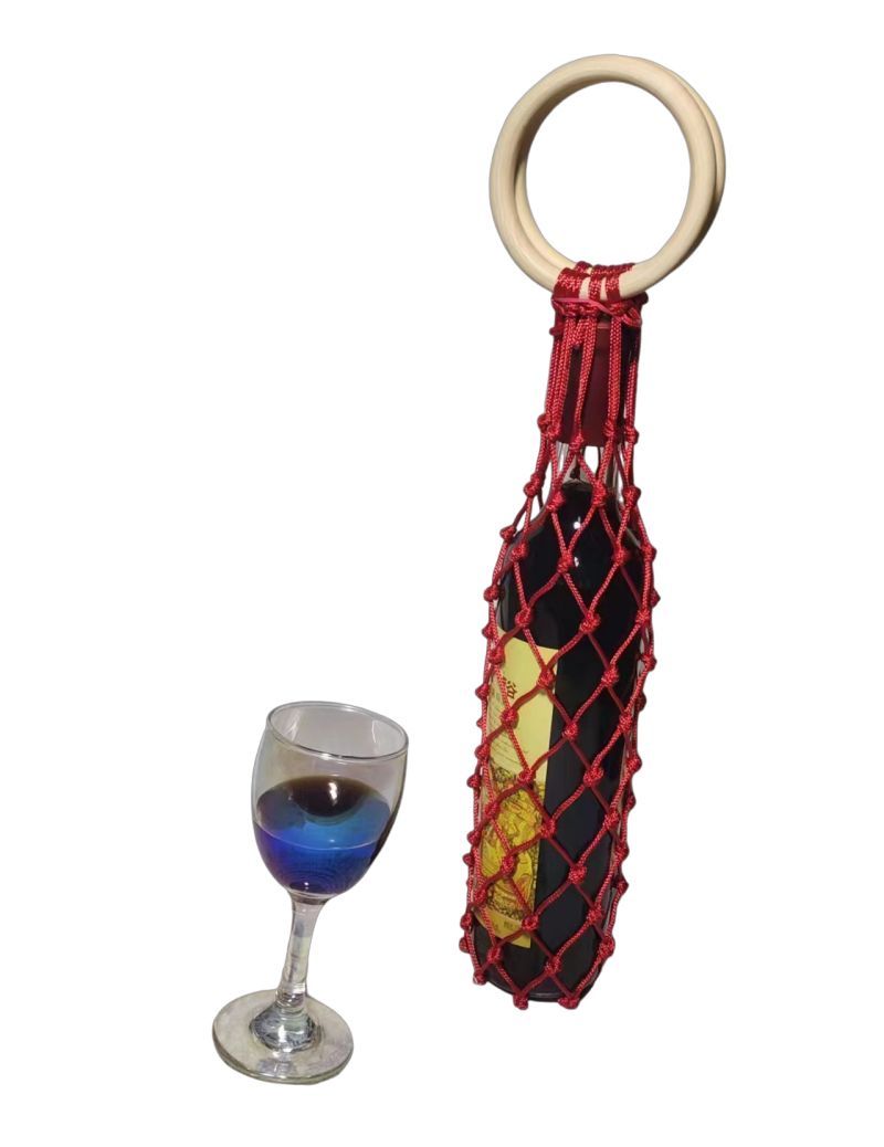 Wine Bottle Weave Mesh Bag