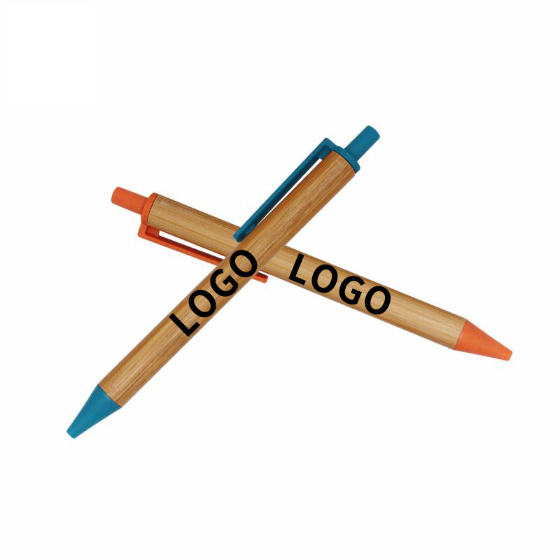 Retractable Bamboo Wooden Ballpoint Pen