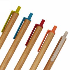 Retractable Bamboo Wooden Ballpoint Pen