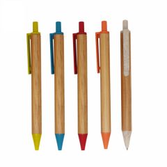 Retractable Bamboo Wooden Ballpoint Pen