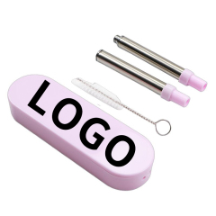 Portable Foldable Stainless Steel Straw Set