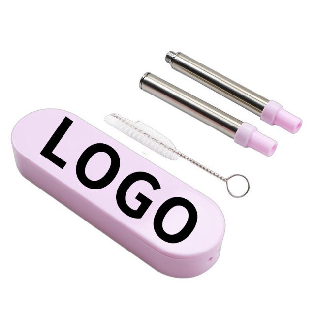 Portable Foldable Stainless Steel Straw Set