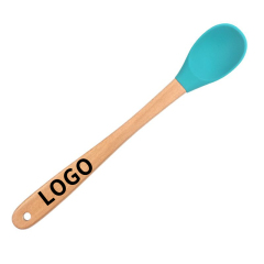 Wood Handle Silicone Spoon