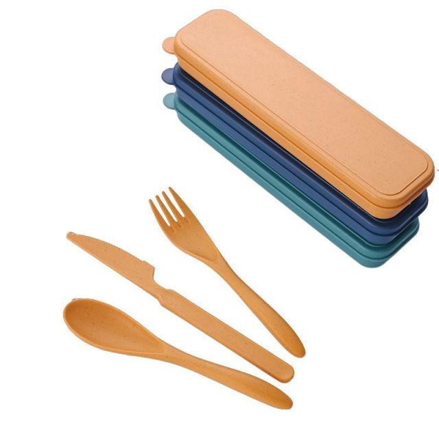 Wheat Straw Portable Reusable Travel Utensils