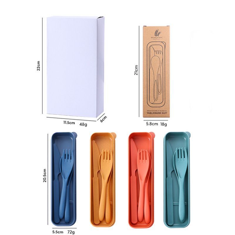 Wheat Straw Portable Reusable Travel Utensils