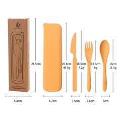 Wheat Straw Portable Reusable Travel Utensils