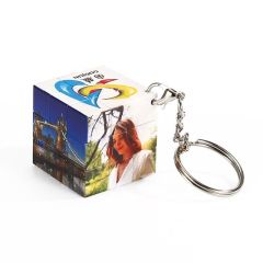 Plastic  Puzzle Cube Keychain