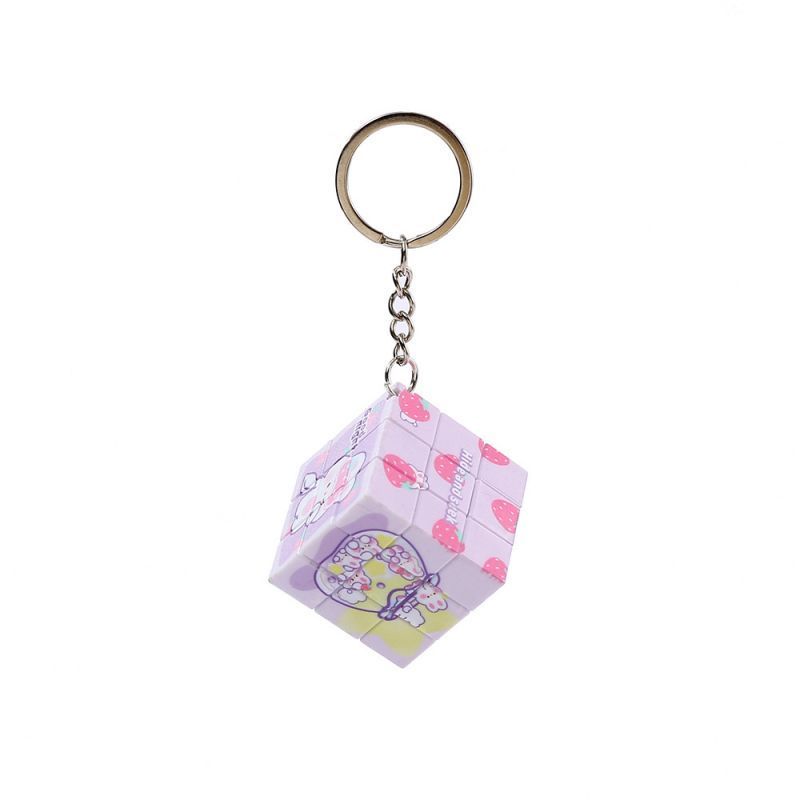 Plastic  Puzzle Cube Keychain
