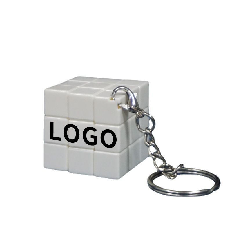 Plastic  Puzzle Cube Keychain