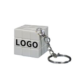 Plastic  Puzzle Cube Keychain