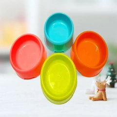 Plastic Candy Color Pet Cat Dog Puppy Rabbit Animal Practical Food Water Bowl