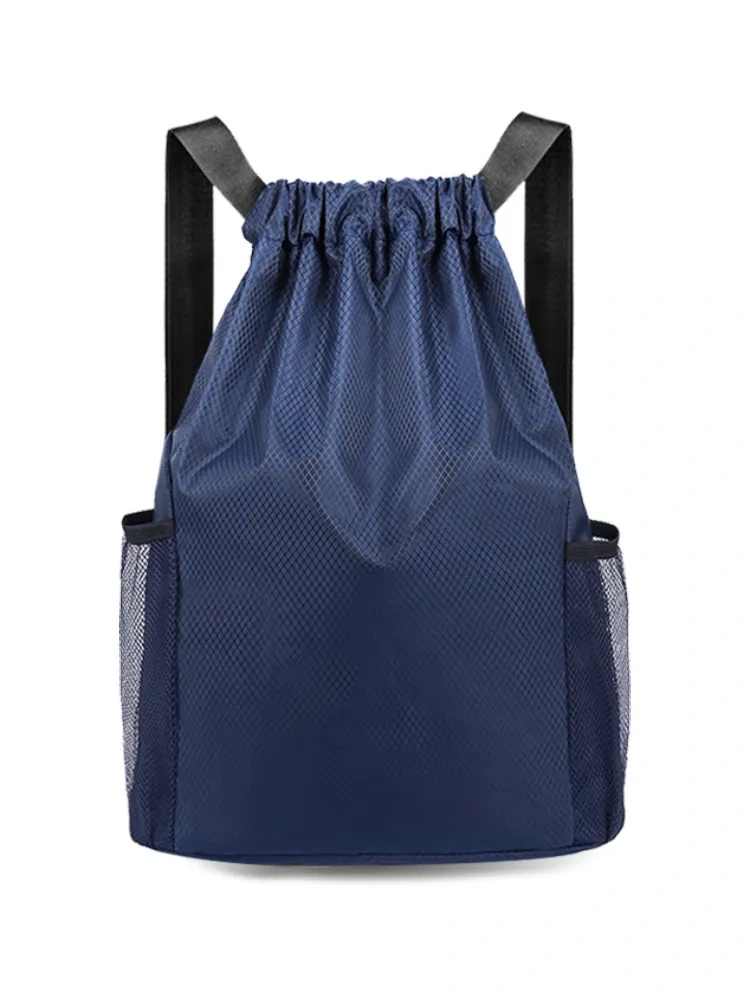 Drawstring Backpack with Pocket Bottle Holders