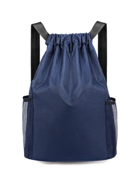 Drawstring Backpack with Pocket Bottle Holders