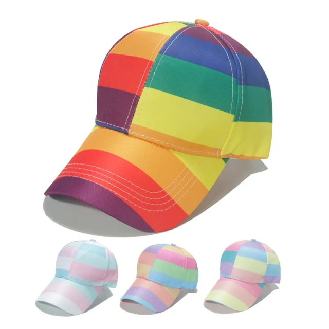Rainbow Colorful Stripes Baseball Cap