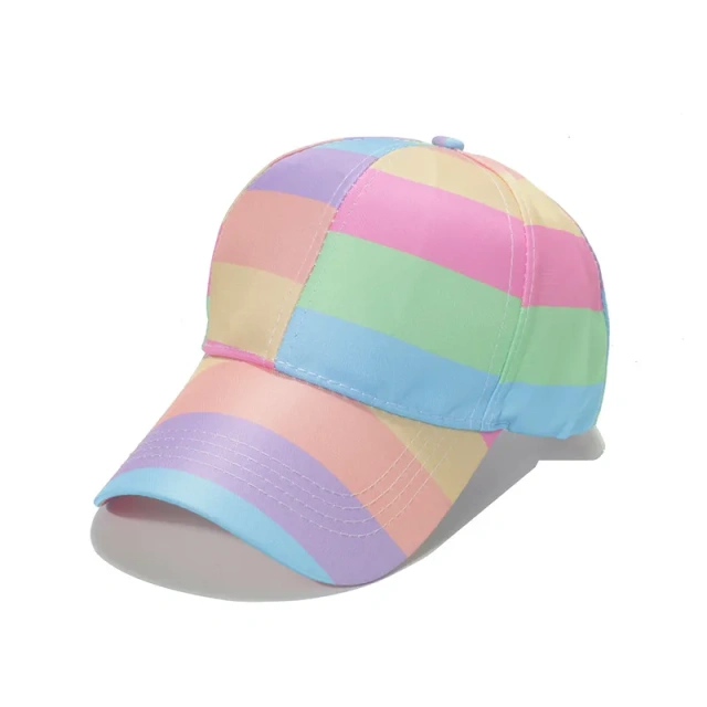 Rainbow Colorful Stripes Baseball Cap