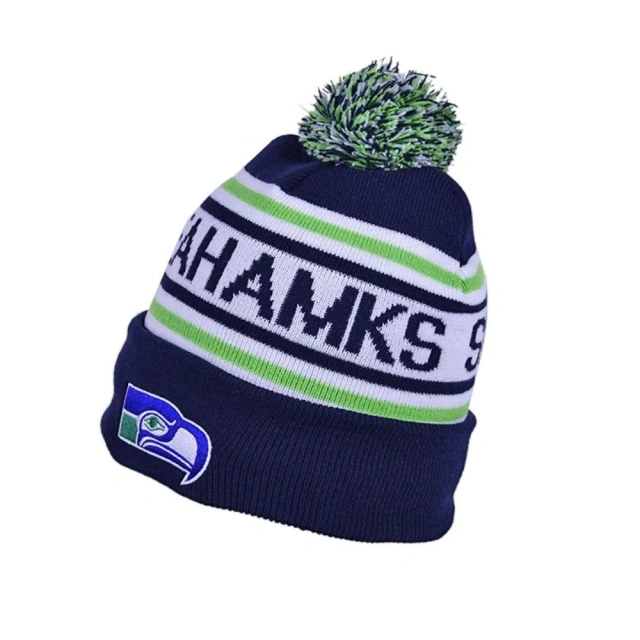 Acrylic Knit Beanie Hat with Pom Pom