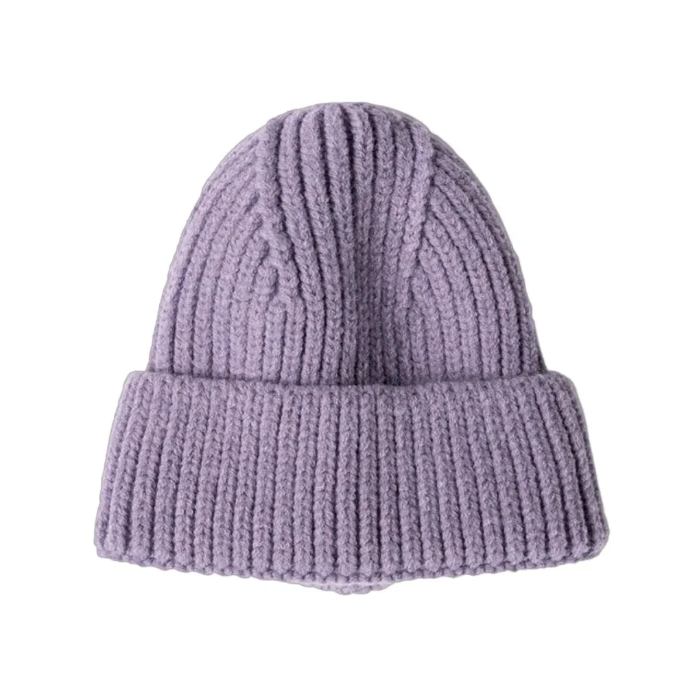 Acrylic Knit Cuffed Beanie Hat