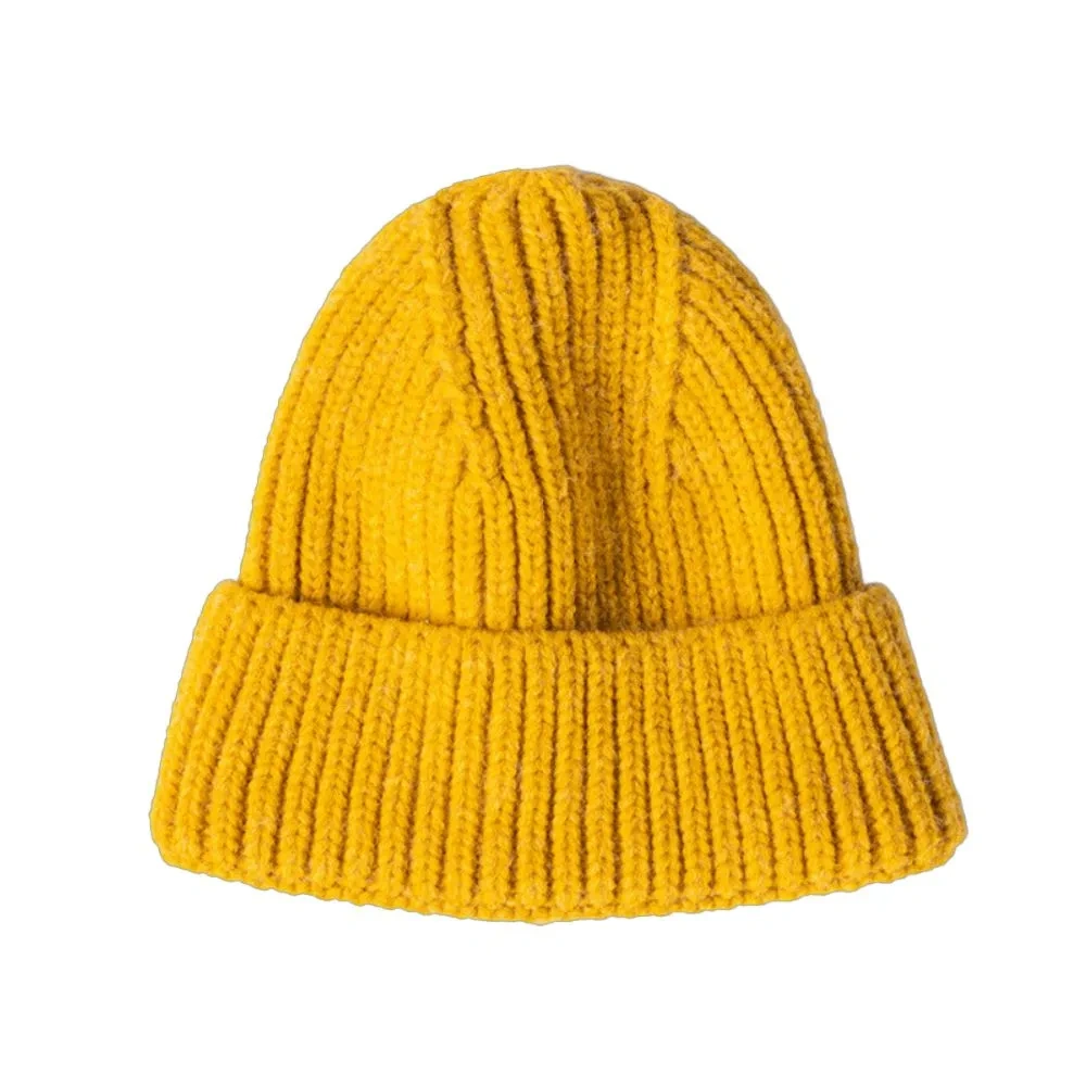 Acrylic Knit Cuffed Beanie Hat
