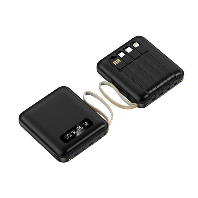 Mini 5000mAh Portable Power Bank Comes With Four-wire Charging