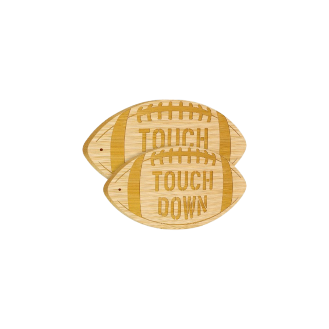 Oval Football-Shaped Cutting Board with Text
