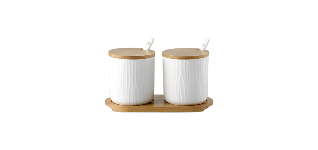 2-Piece Ceramic Spice Jar Set