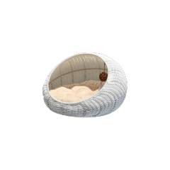 Faux Rattan Cat Bed