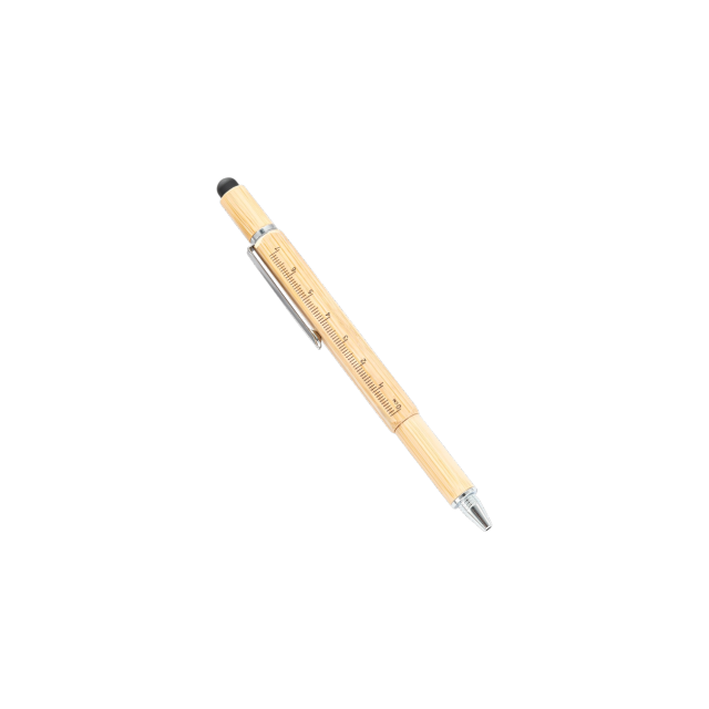Bamboo Ballpoint Pen with Scale