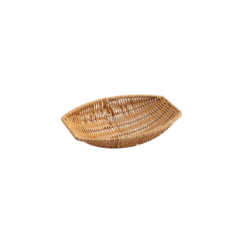 Faux Rattan Oval Fruit Basket