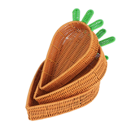 Faux Rattan Radish-Shaped Fruit Basket