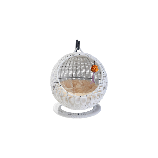 Faux Rattan Hanging Cat Bed