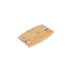Bamboo Curved Dual-Knife Cheese Board