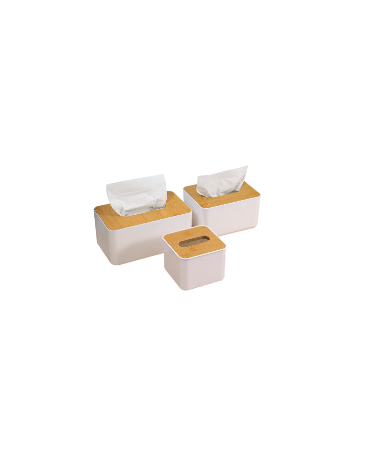 Tissue Box with Bamboo Lid