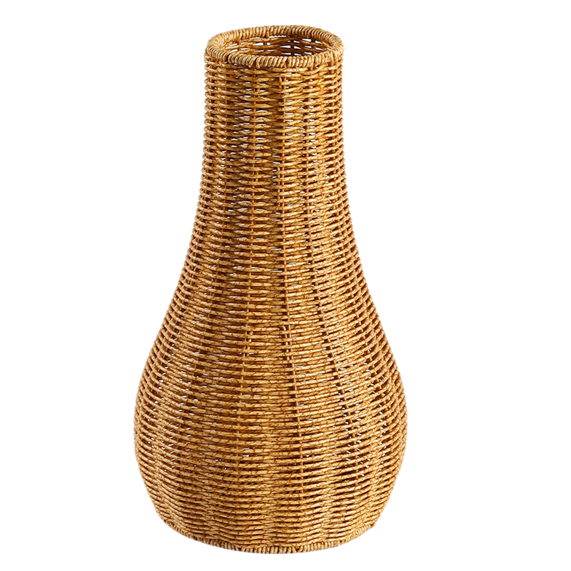Faux Rattan Vase
