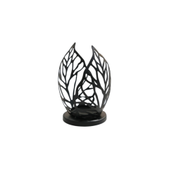 Iron Leaf-Shaped Candle Holder