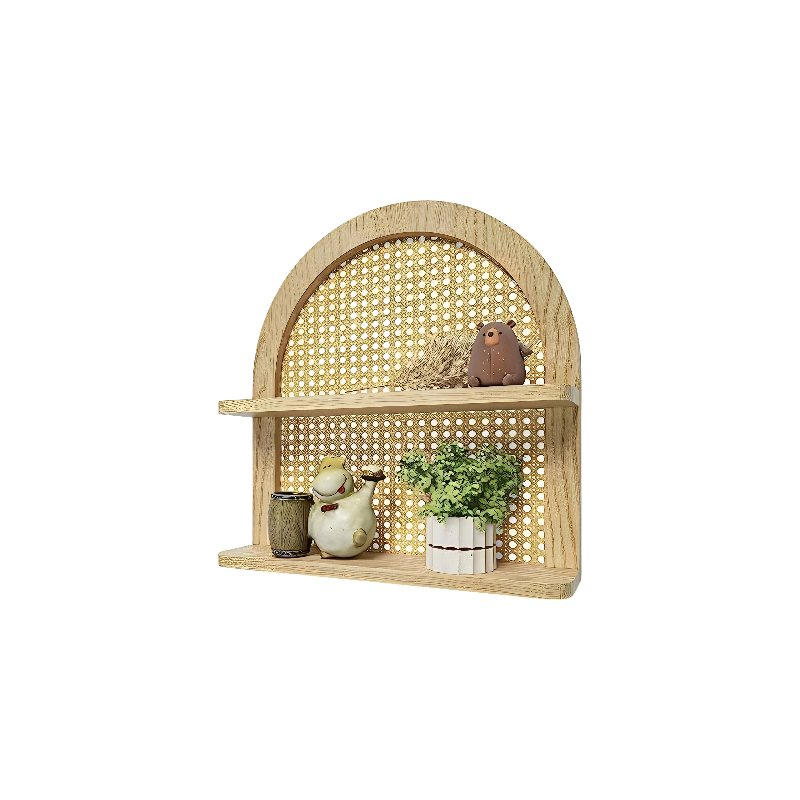 Bohemian Rattan Wall Shelf