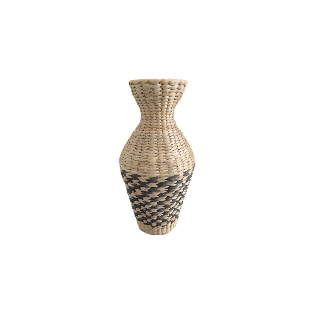Black Twill Grass Vase