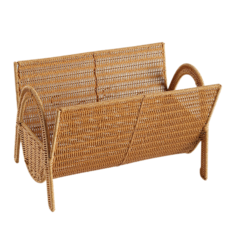 Faux Rattan Bookshelf