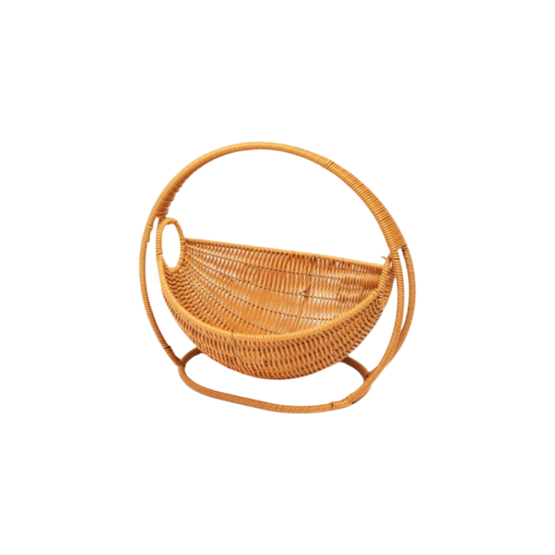 Faux Rattan Swing Fruit Basket