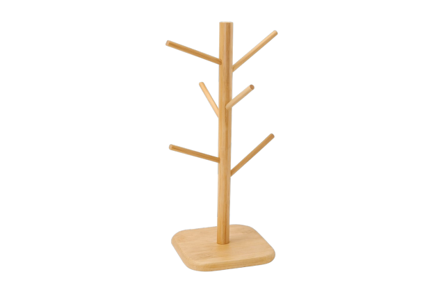 Bamboo Cup Storage Rack